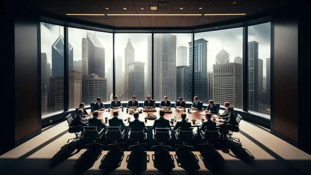 boardroom meeting in Chicago