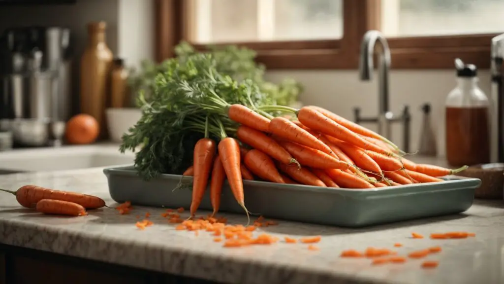 preparing carrot for cooking and storage
