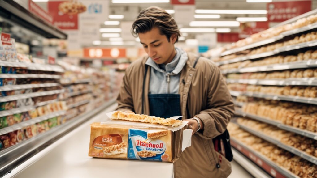 toaster strudel survey in supermarket