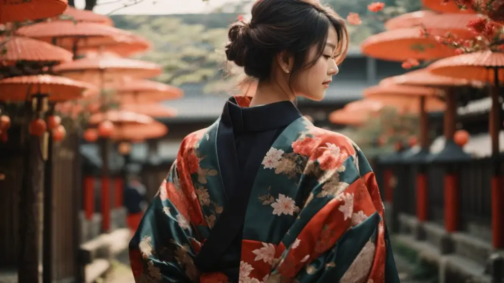 kimono with cardigan style